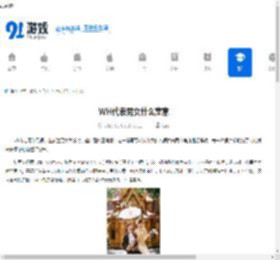 WH代表男女什么寓意 - 91手游网