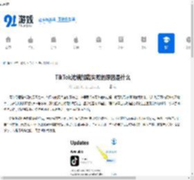 TikTok滤镜加载失败的原因是什么-TikTok滤镜加载失败是为何 - 91手游网